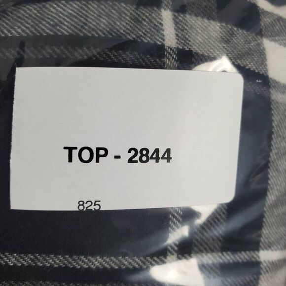 EST. 1946 Women’s Plaid Waterfall Open Front Cardigan Black White Plus Size 18/2 - Picture 10 of 10